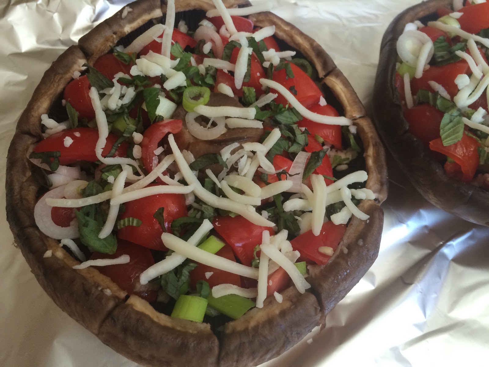 Grilled Portobello Mushrooms Basil Tomato Self Sagacity