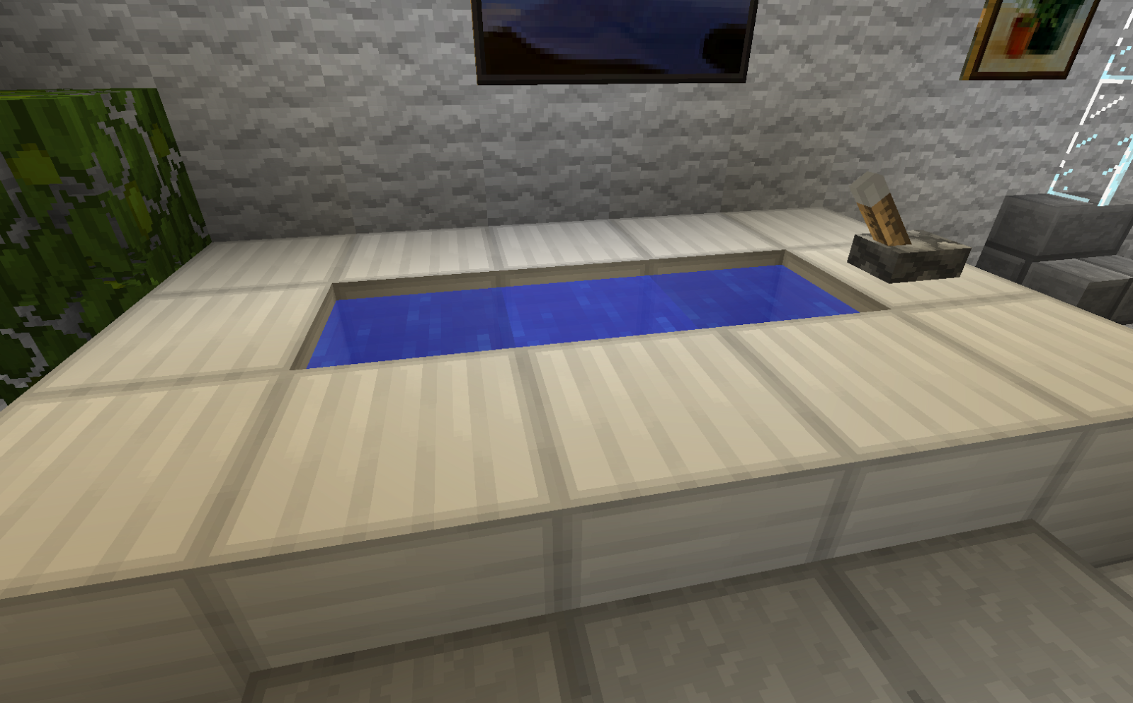 Minecraft Projects Minecraft Bathroom with Functional Shower and