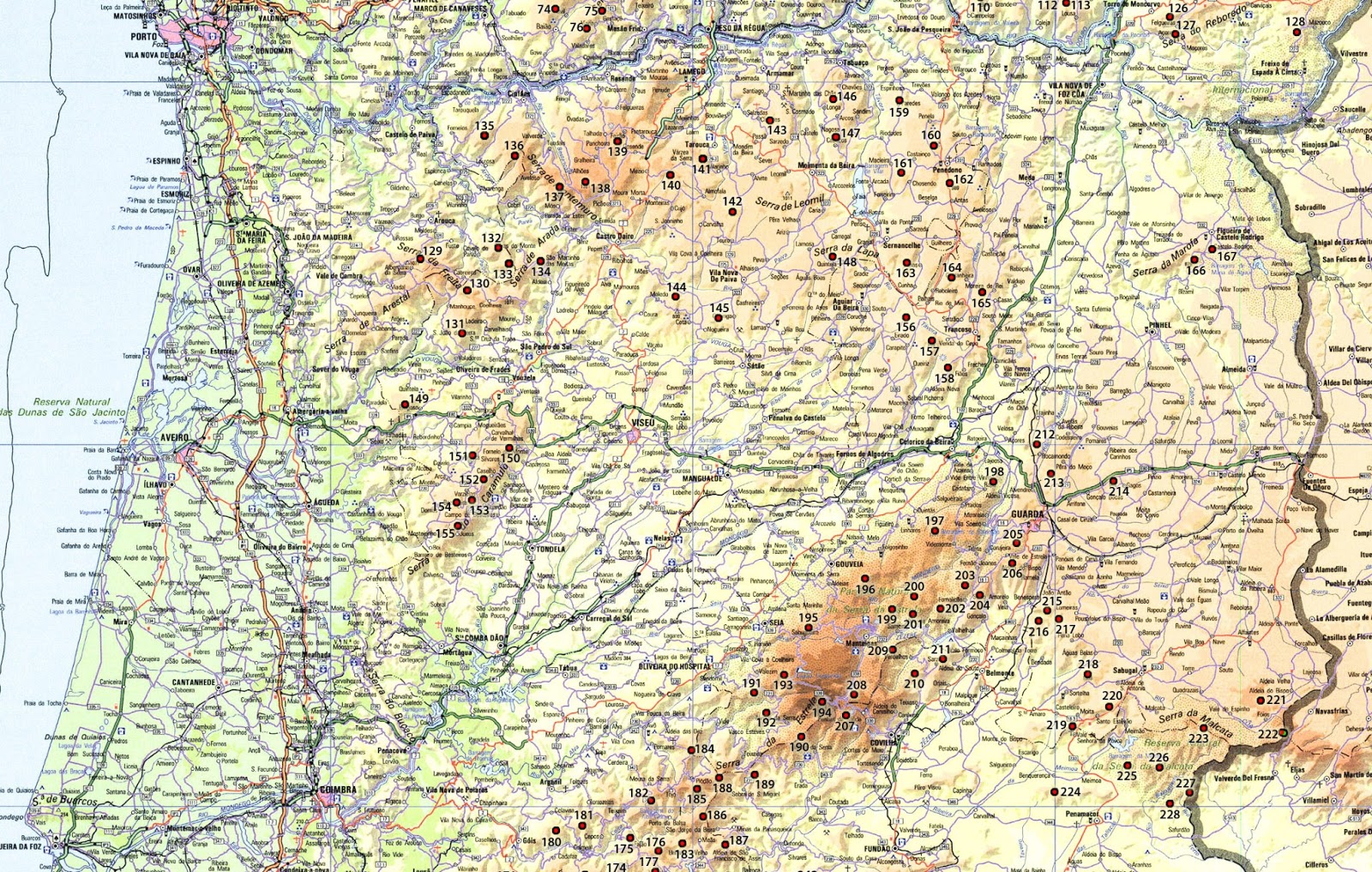 Imprimir Mapa Interactivo: Serras de Portugal ()