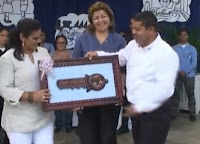 Primera dama recibe las llaves de la ciudad de Olanchito