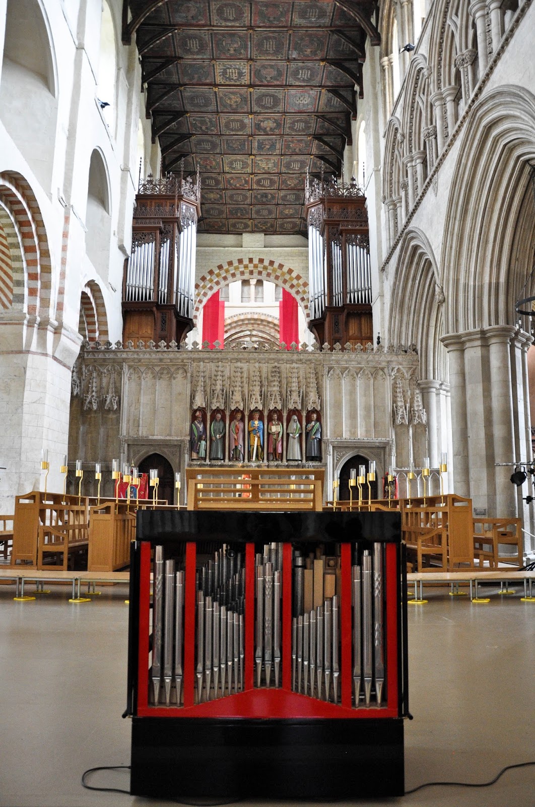The altar, St. Albans Cathedral, St. Albans, Herts, England