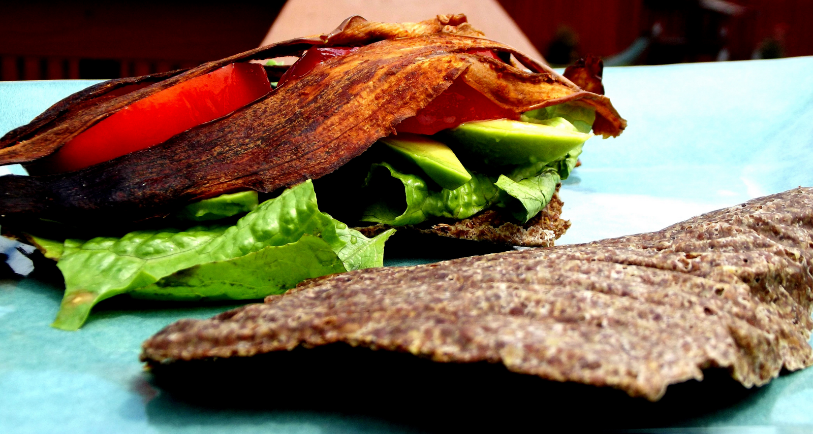 Raw Food Passion Eggplant Bacon BLT