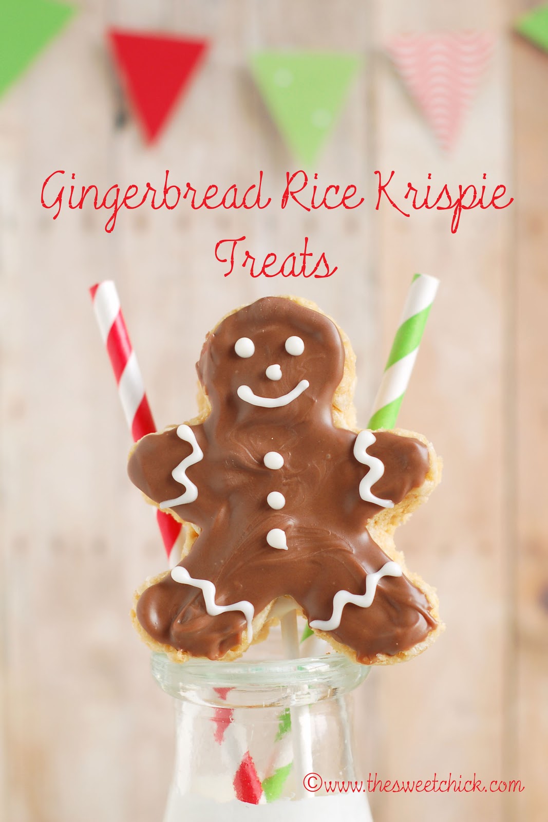 The Sweet Chick Gingerbread Rice Krispie Treats
