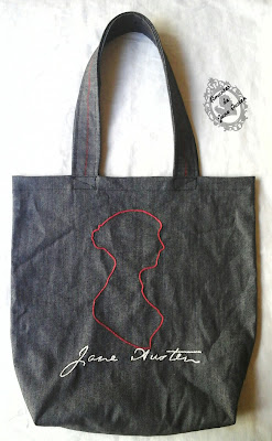 Ecobag Bordada Silhueta Jane Austen Entregue Ecobag Bordada Silhueta Jane Austen Entregue
