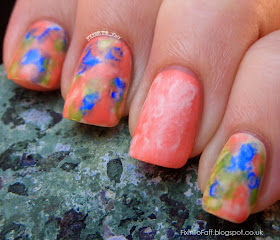 Watercolor Skittlette nail art