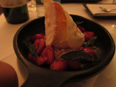 Strawberry and Ice-Cream Dessert at E&O, Notting Hill