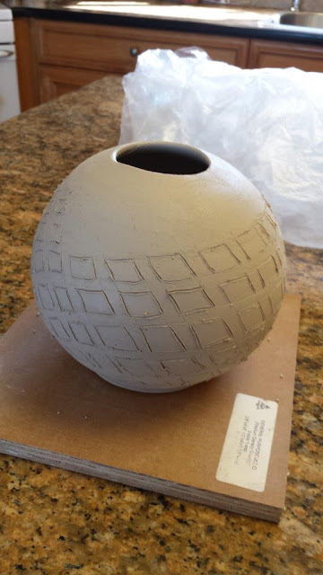 Poor Tribute to Eric Stearns, preparation for a pierced vase / vessel.