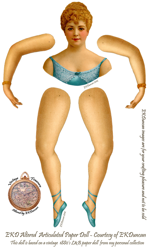 Ekduncan My Fanciful Muse Lillian Russell Paper Doll Gets A