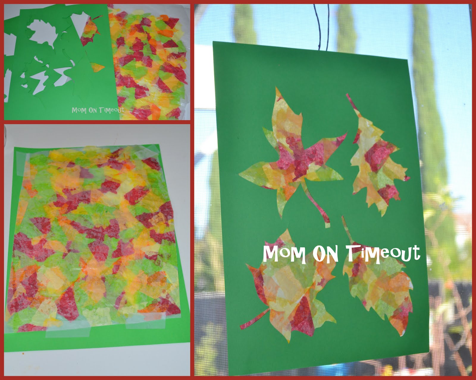 Stained Glass Fall Leaves Craft (with template) Mom On Timeout