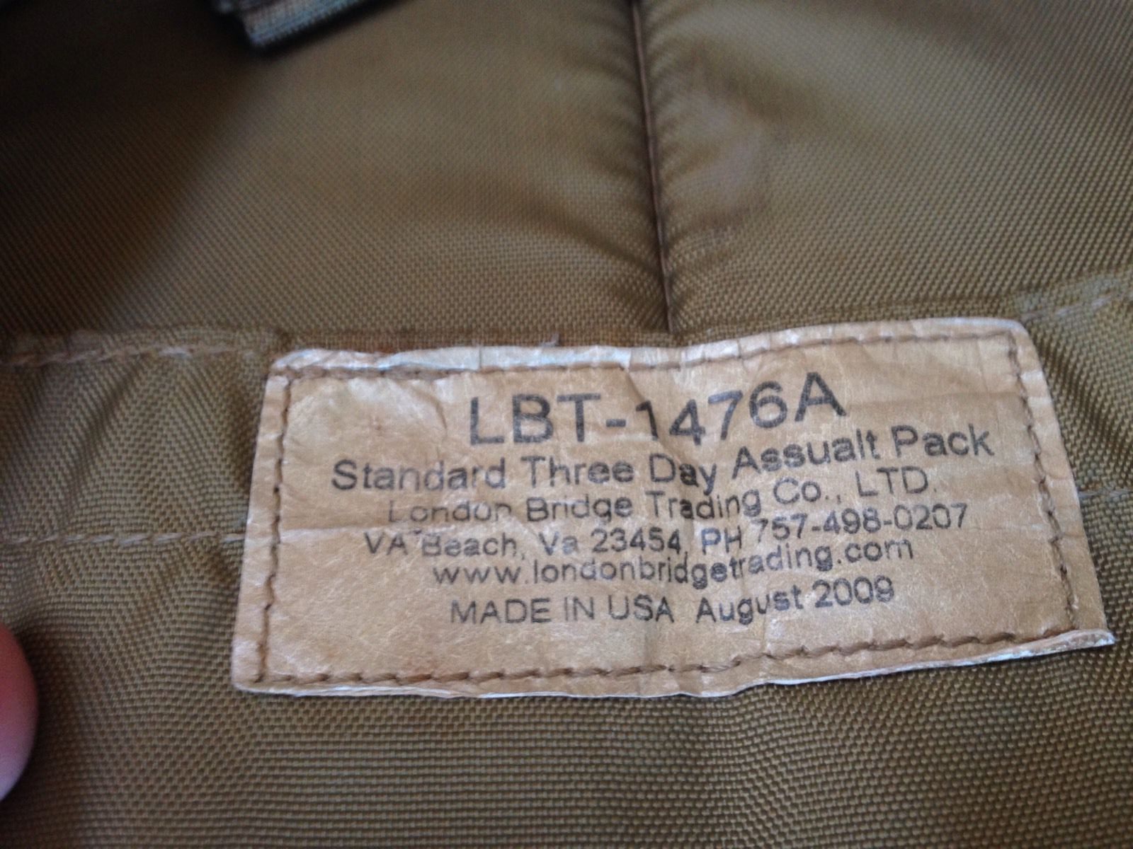 bingbabel London Bridge Trading LBT1476A 3 Day Assualt Pack Coyote Tan