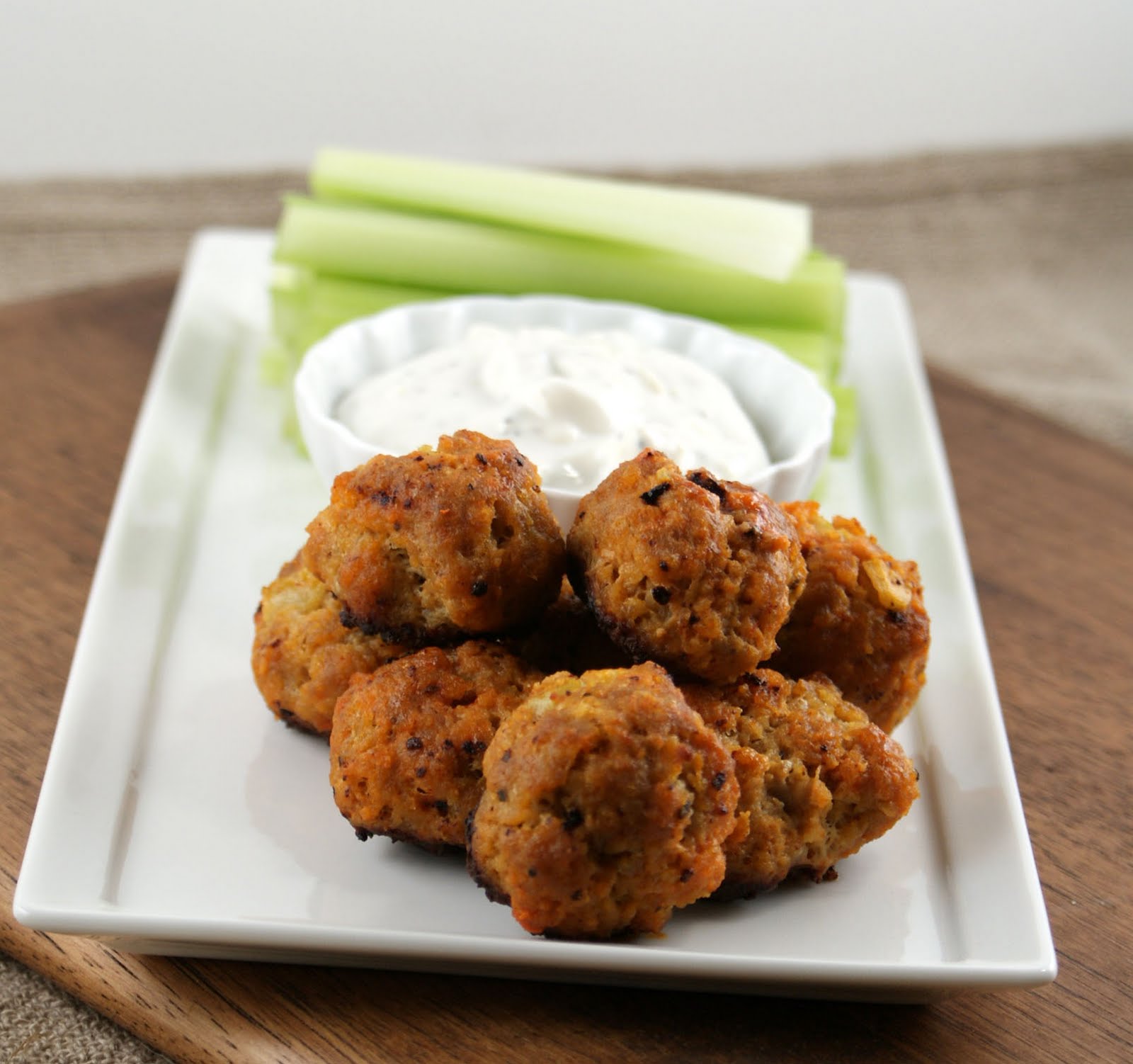 Authentic Suburban Gourmet Spicy Buffalo Turkey Meatballs with