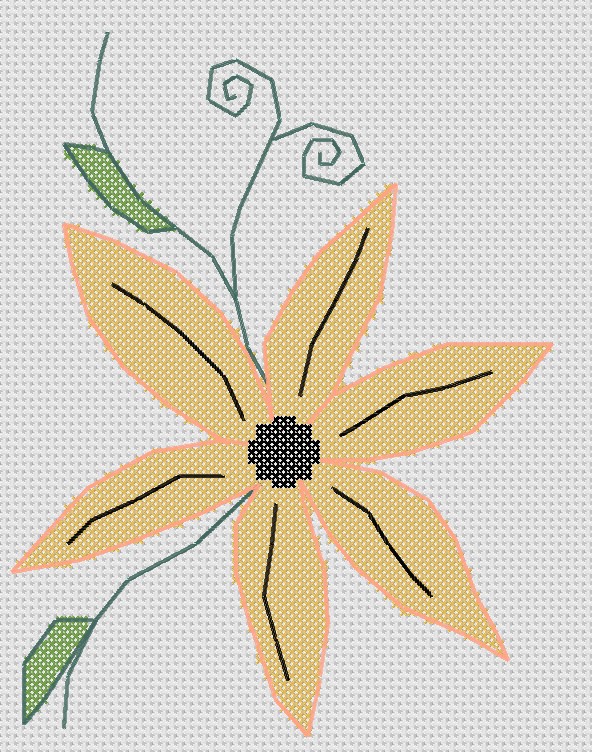 Free cross stitch flower pattern Craft with Cartwright