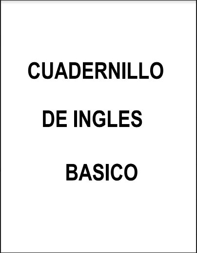 CUADERNILLO DE INGLES BASICO