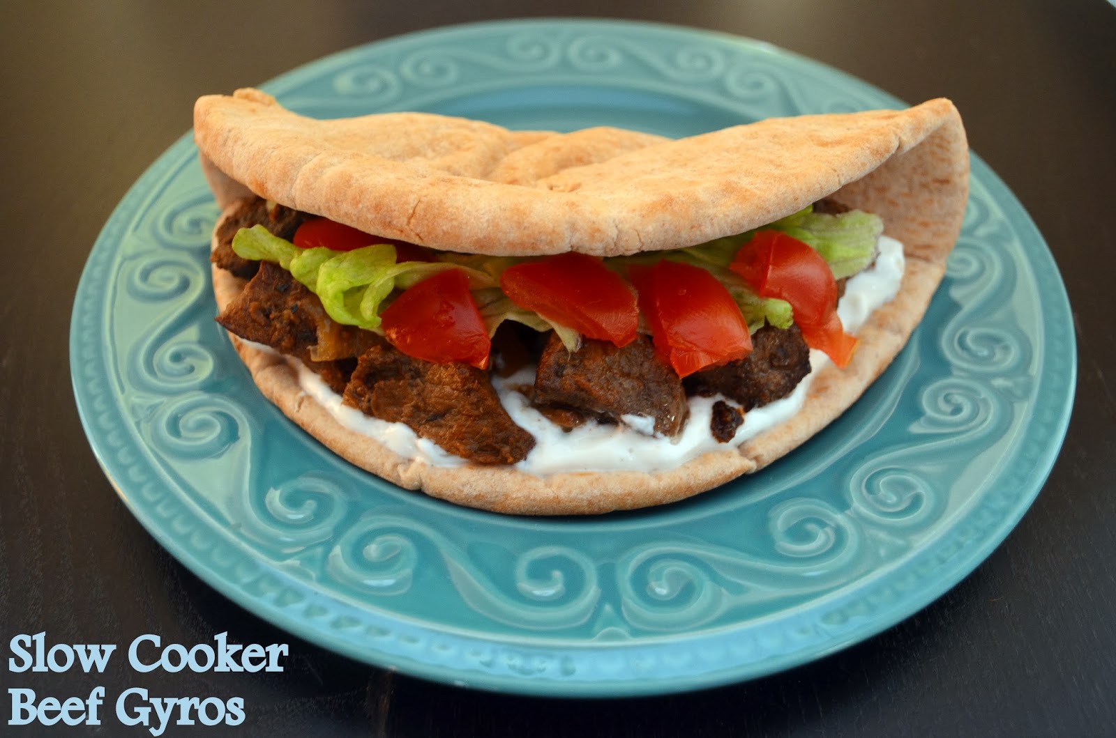 Flavors by Four Slow Cooker Beef Gyros with Tzatziki Sauce