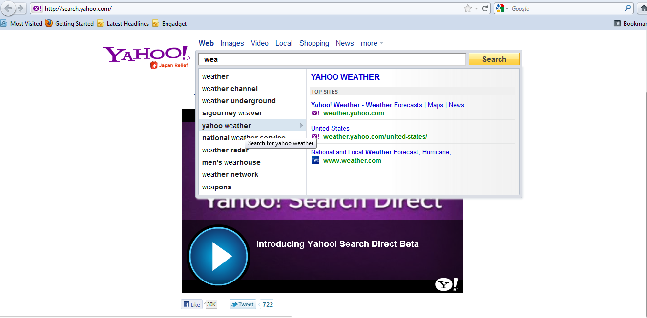 answers yahoo search result