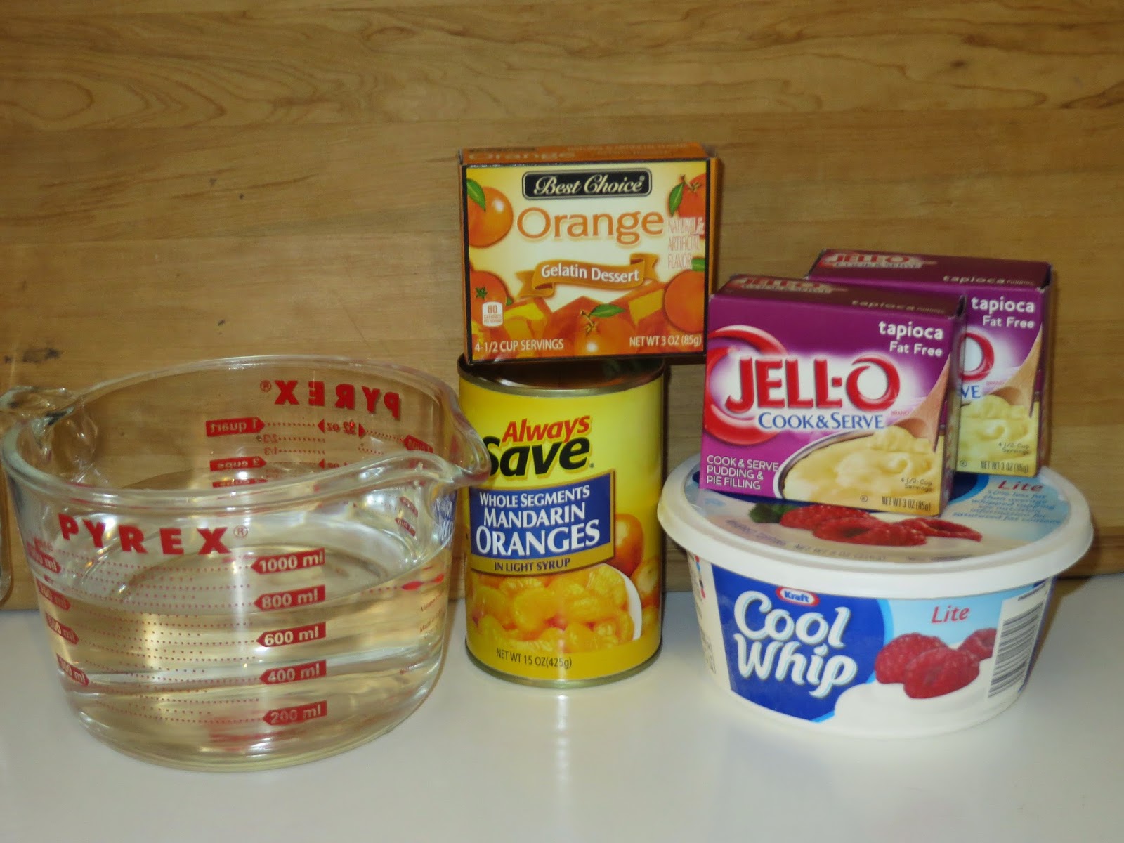 Joni’s Joys and Junk Tapioca Orange Jello Salad/Dessert