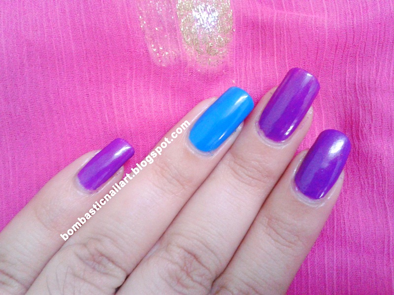 Purple and Blue Striping Tape Nail Art – Bombastic Nail Art