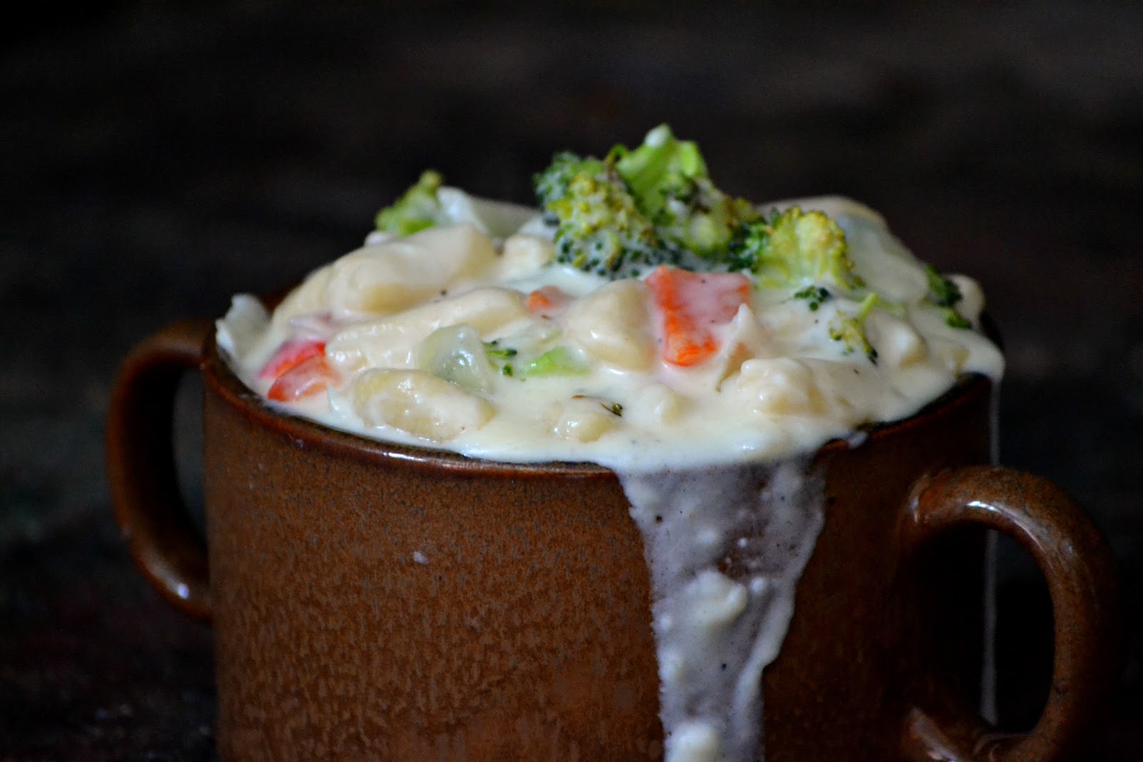 Roasted Vegetable Mac n' Cheese with Homemade Elbow Noodles Baked New