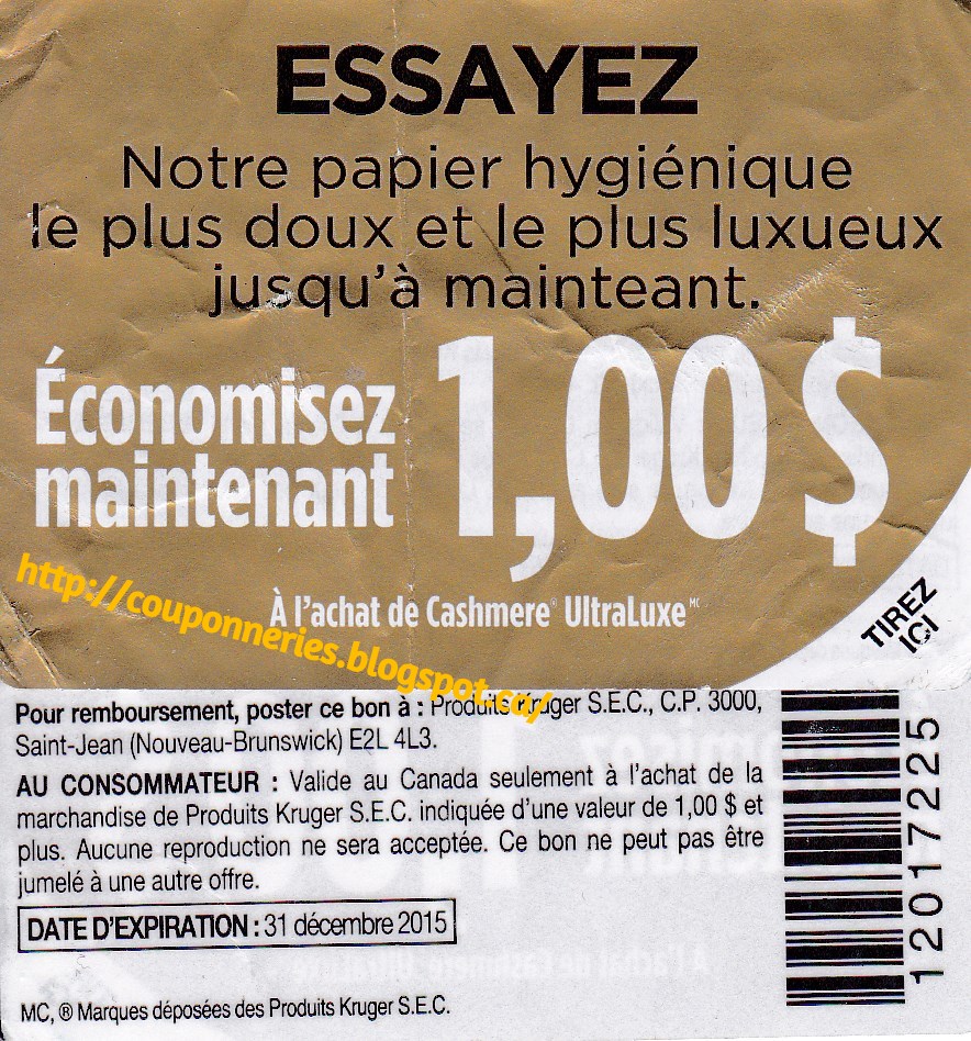 Coupons et Circulaires *** 1,69 CASHMERE ULTRA LUX *** 12 RLX DBLS