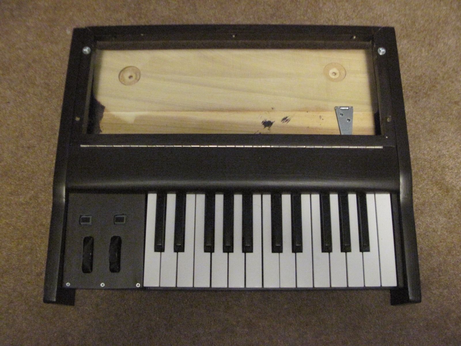 MATRIXSYNTH Custom Wood MIDI Keyboard 25 Key 4U Rackmount Case