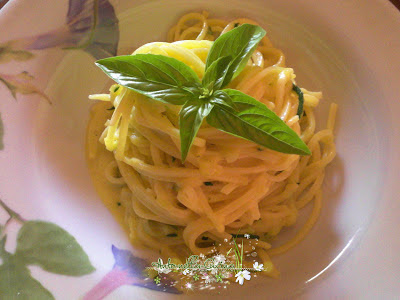 spinosina con zucchine e crema d'uovo....