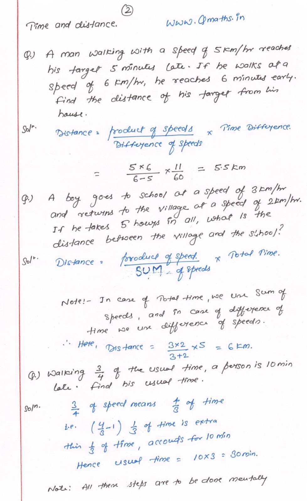 Most Important Questions on Time and Distance (Solved) for SSC CGL
