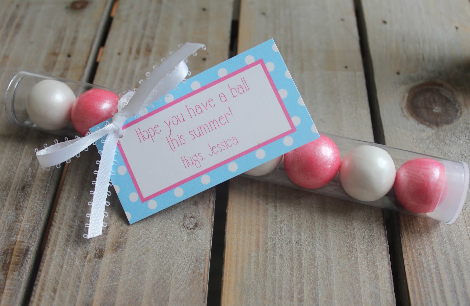 Party Favors Gum Ball Tubes Bloom Designs