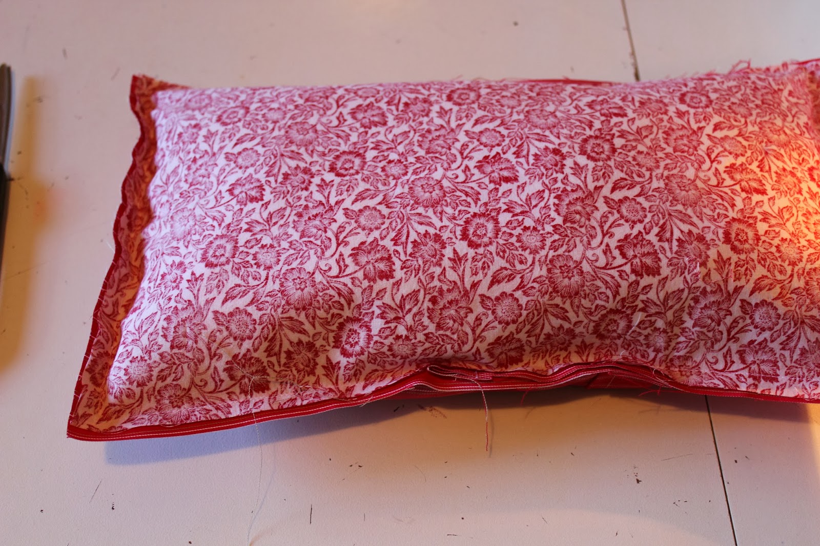 Happy At Home Quick and Easy Pillow Slipcover Tutorial