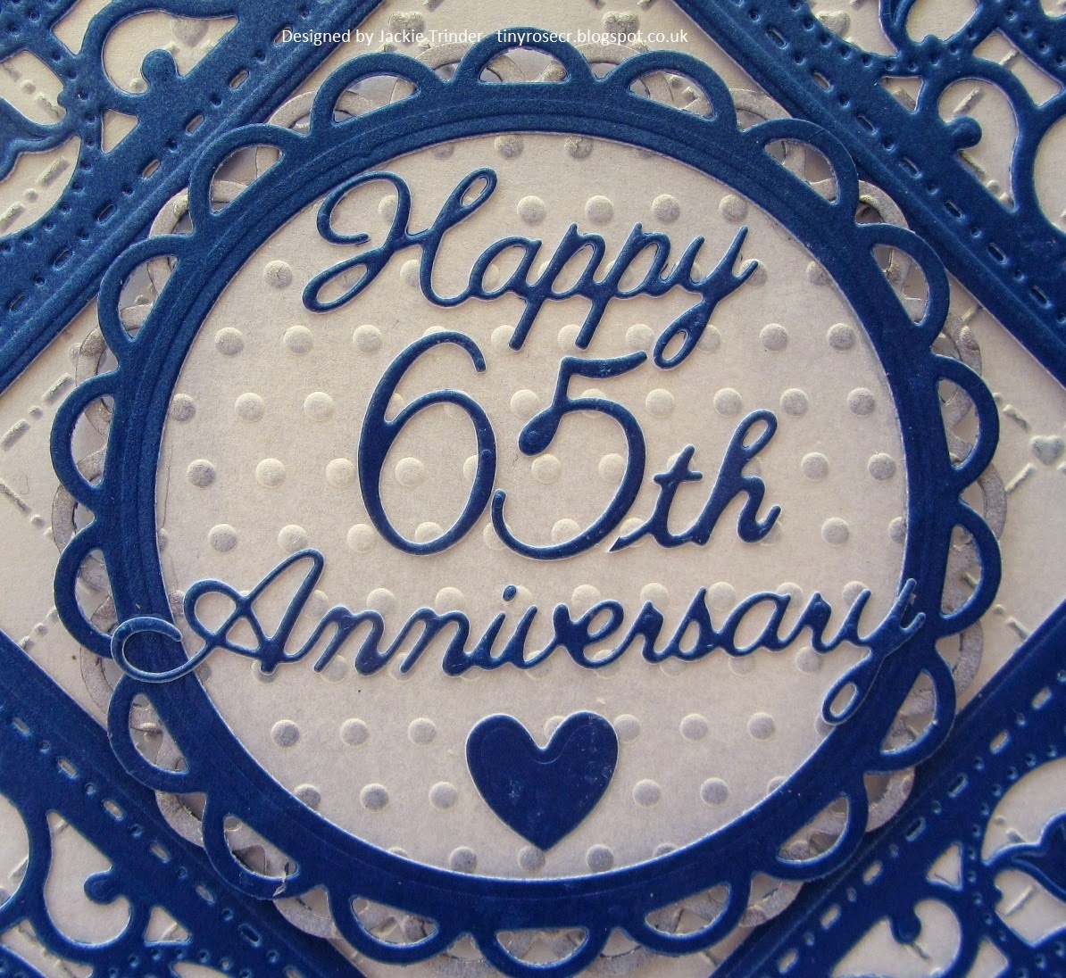 Tinyrose's Craft Room: 65th Wedding Anniversary Card