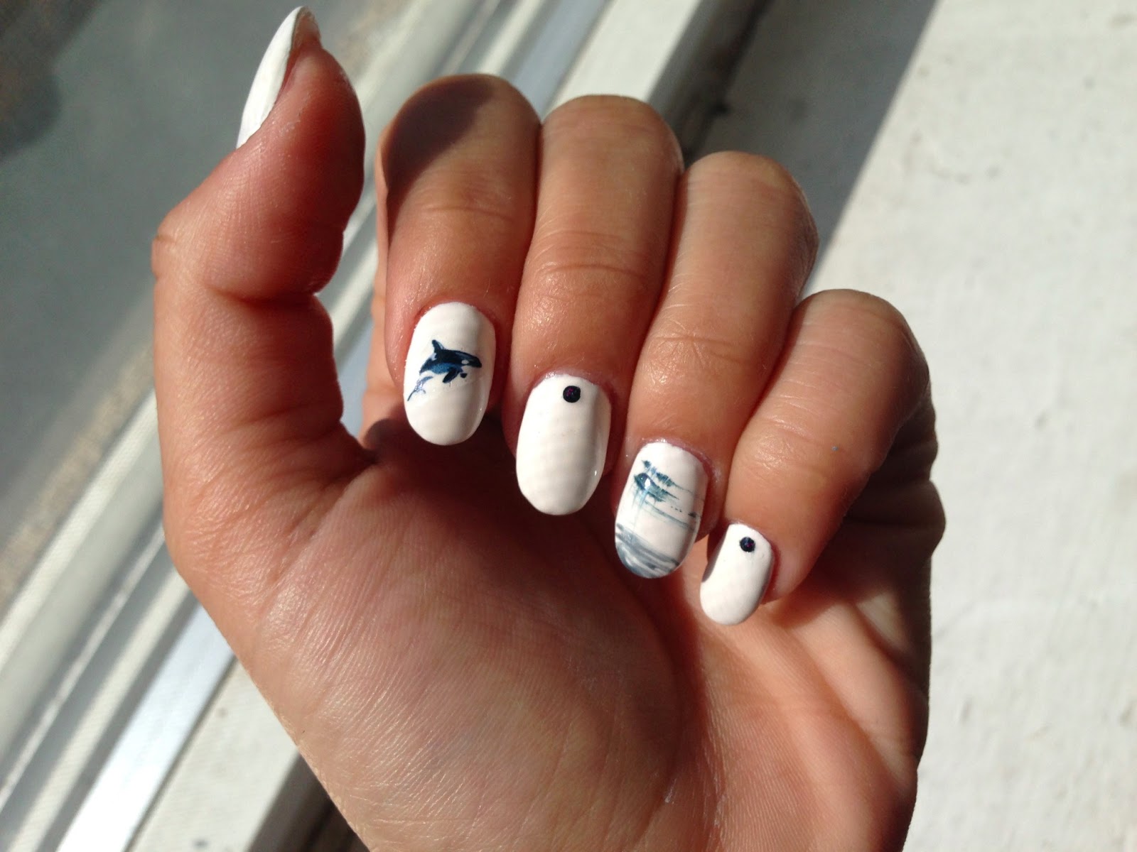 Instant Milk Killer Whale nail tattoos