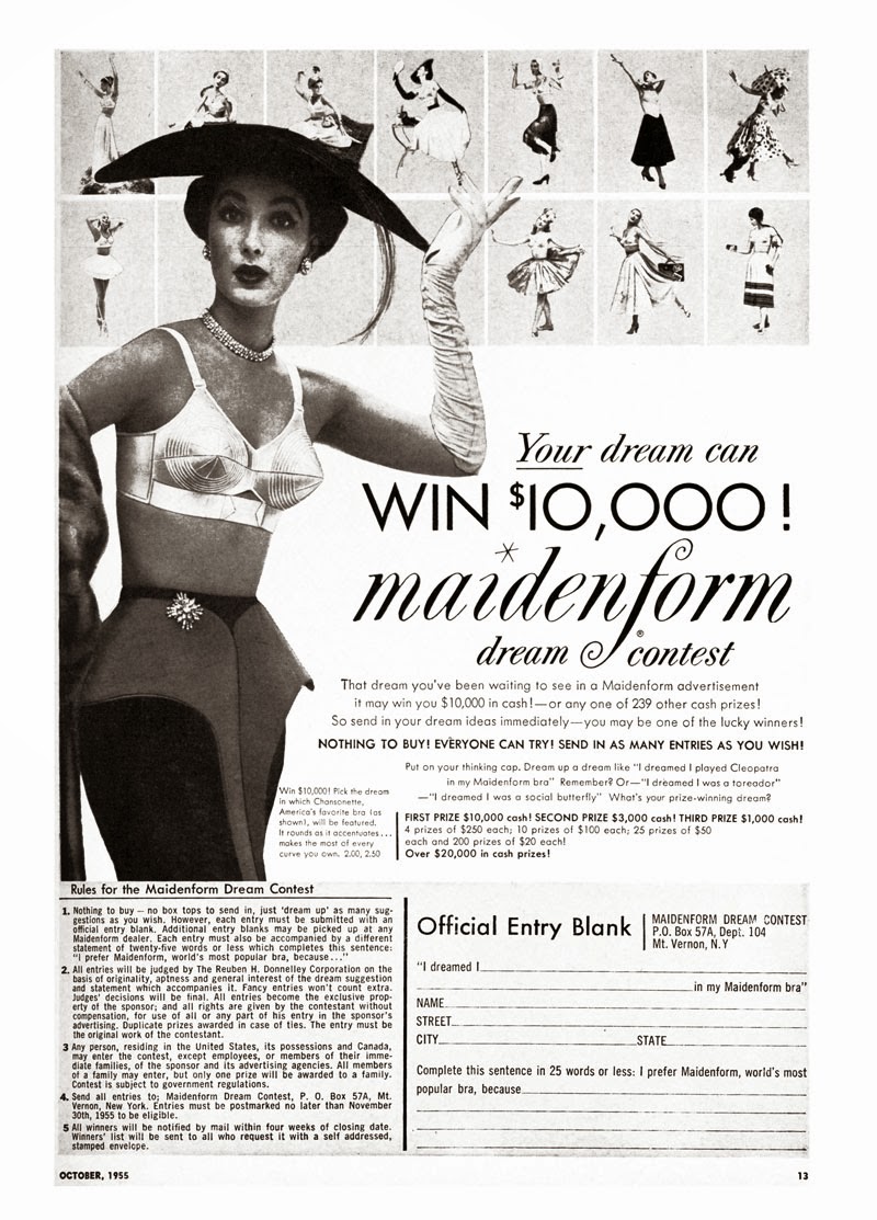 Vintage Maidenform Bra Ad Photo Print 14 x 11/"