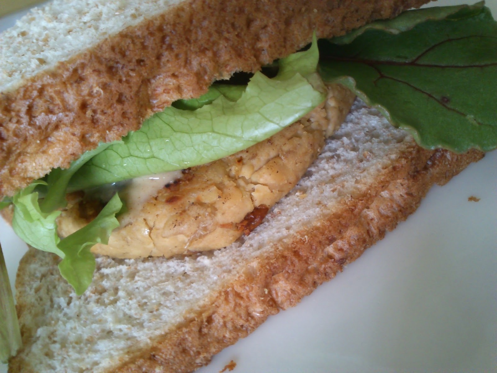 Homemade Tempeh veggie burgers