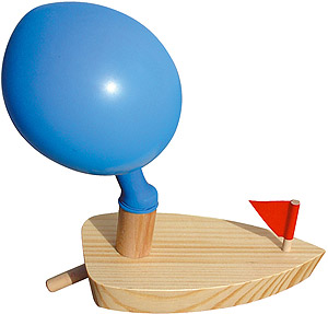 balloon propelled boat