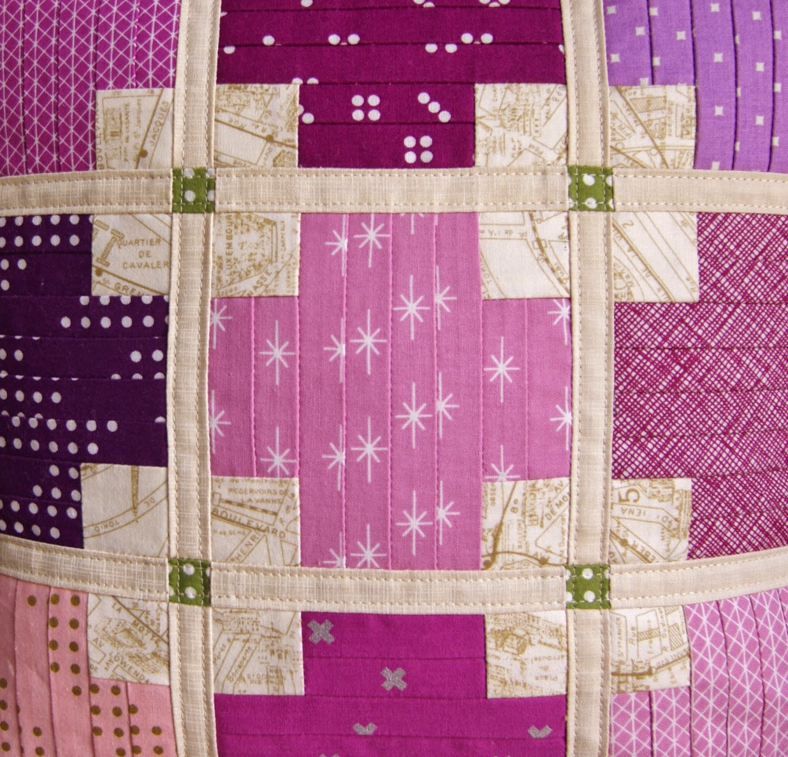 Quilt Color Workshop Parquet Pillow by Heidi Staples of Fabric Mutt