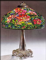 Unusual Tiffany Studios "Creeper" Table Lamp