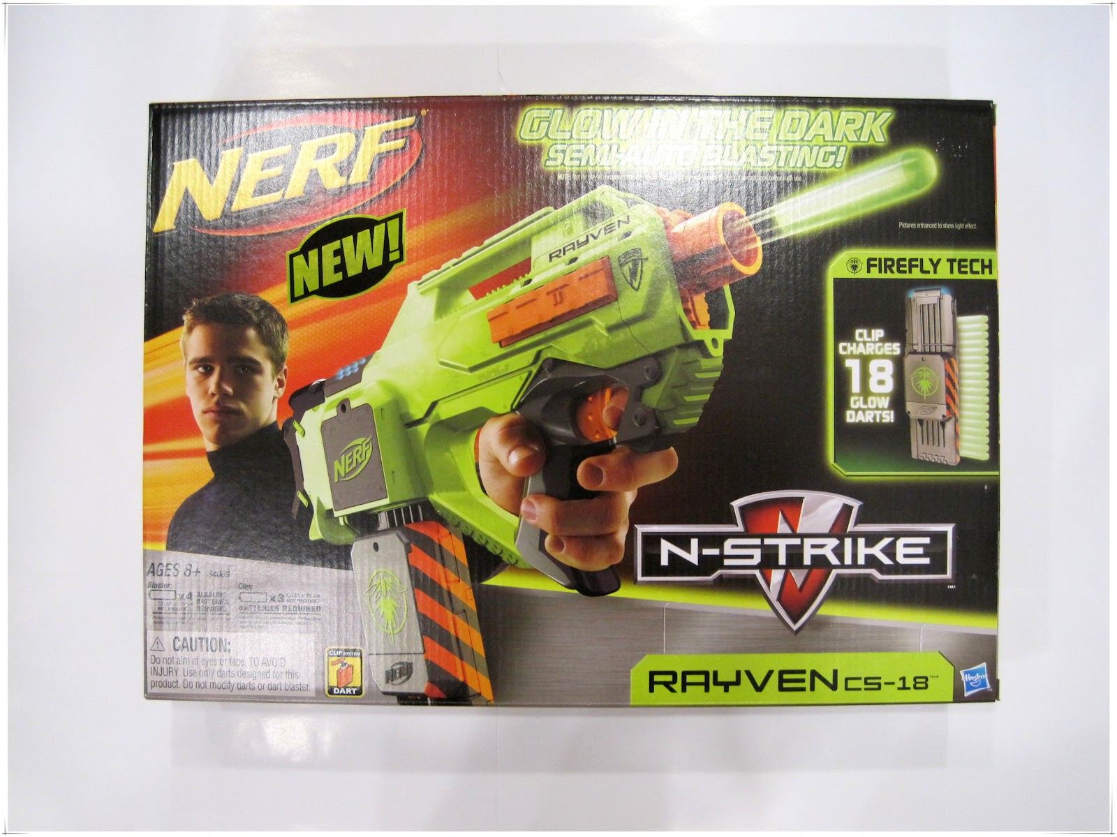 VHOBBY NERF NStrike Rayven C518 Glow In The Dark Semi Auto Blasting