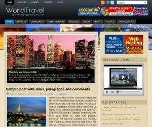 World Travel Blogger Template