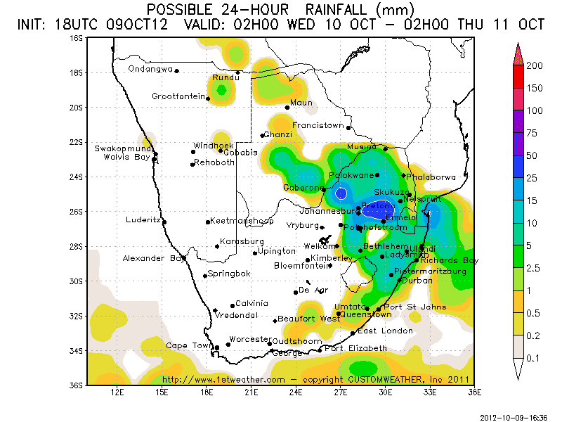 SA Weather and Disaster Observation Service Possible 24 Hour
