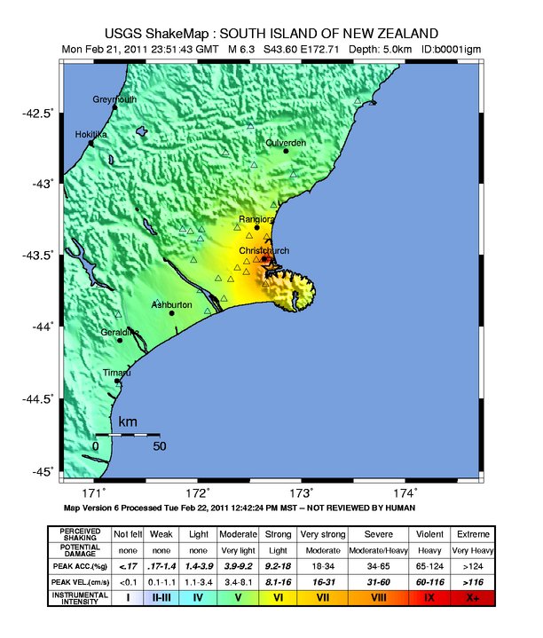 map of new zealand earthquake. of New Zealand quake: