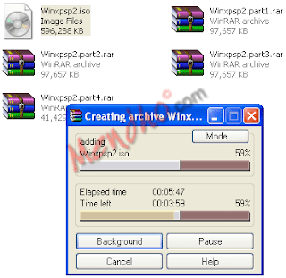 Proses split / memecah file Proses split / memecah file - Image by MeNDHo.com