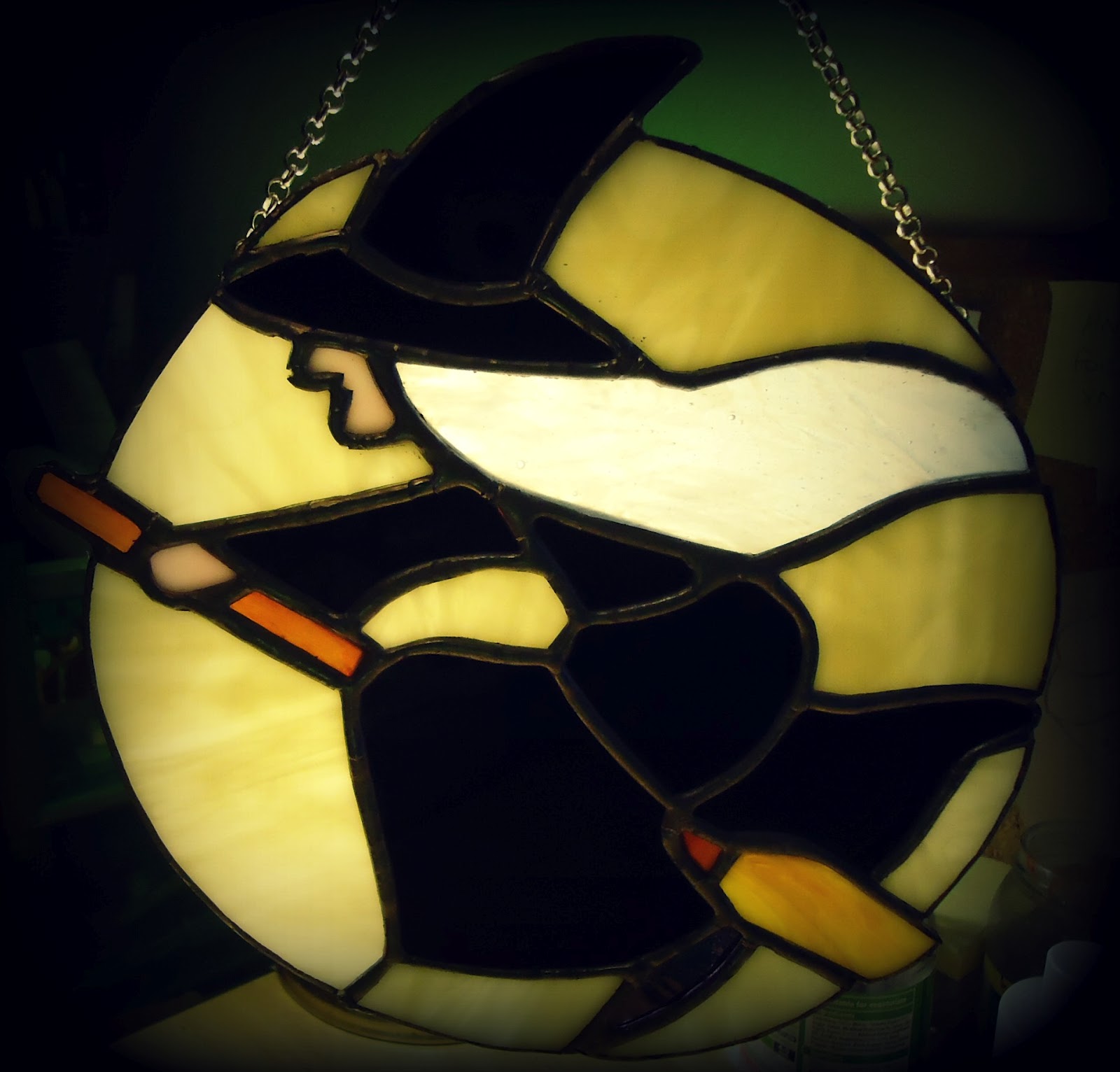 Stained Glass Art Stained Glass Halloween Witch Sun