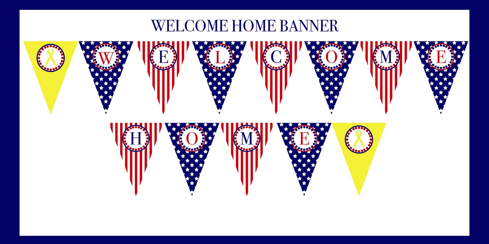 printable welcome home banner template