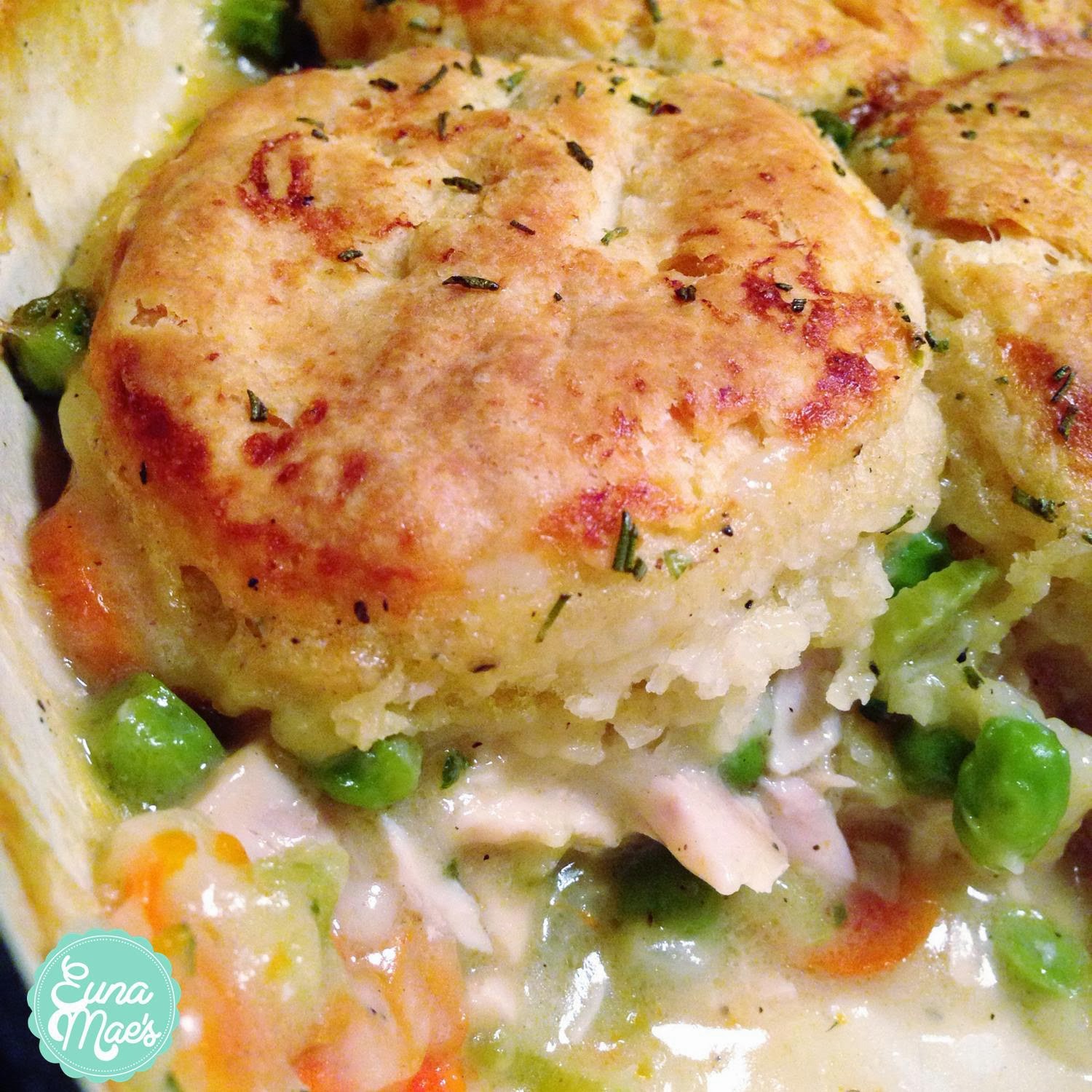 Euna Mae's Turkey Pot Pie with Rosemary Biscuit Topping