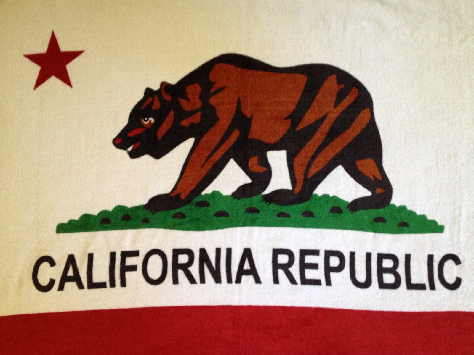 California Bear Flag Towel Bear Flag Museum