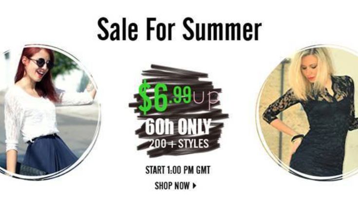 romwe flash sale for summer