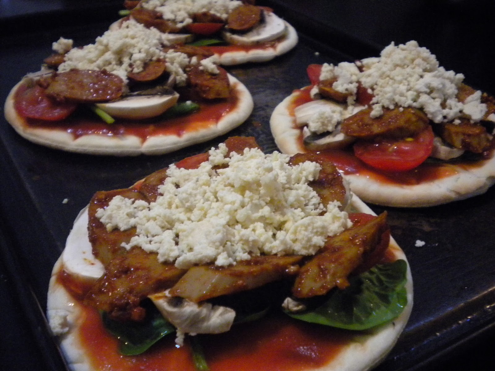 Gormandize: Croatian Pizza (with "Kulen" and Vegan Feta Cheese)