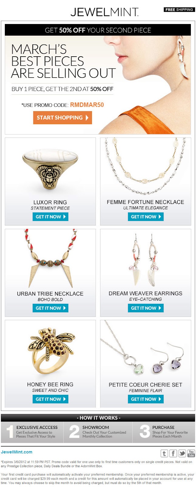 Jewelmint coupon existing member