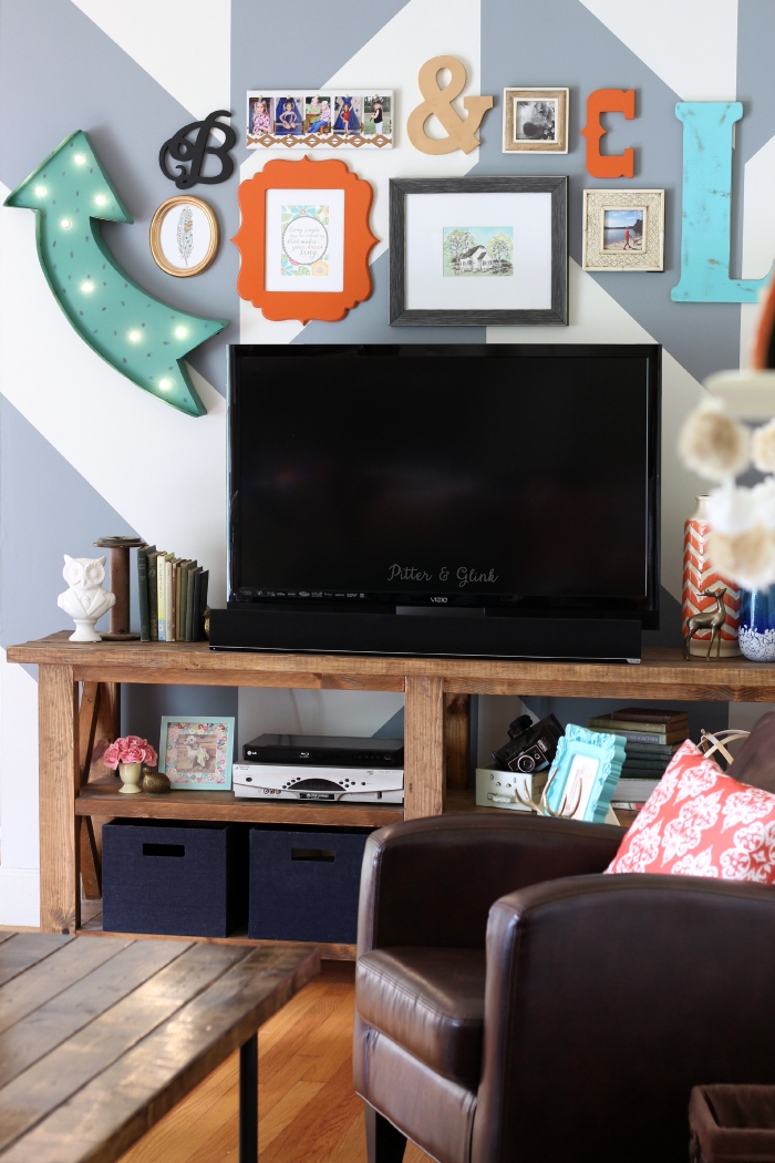 PitterAndGlink Creating a Fun & Eclectic TV Gallery Wall