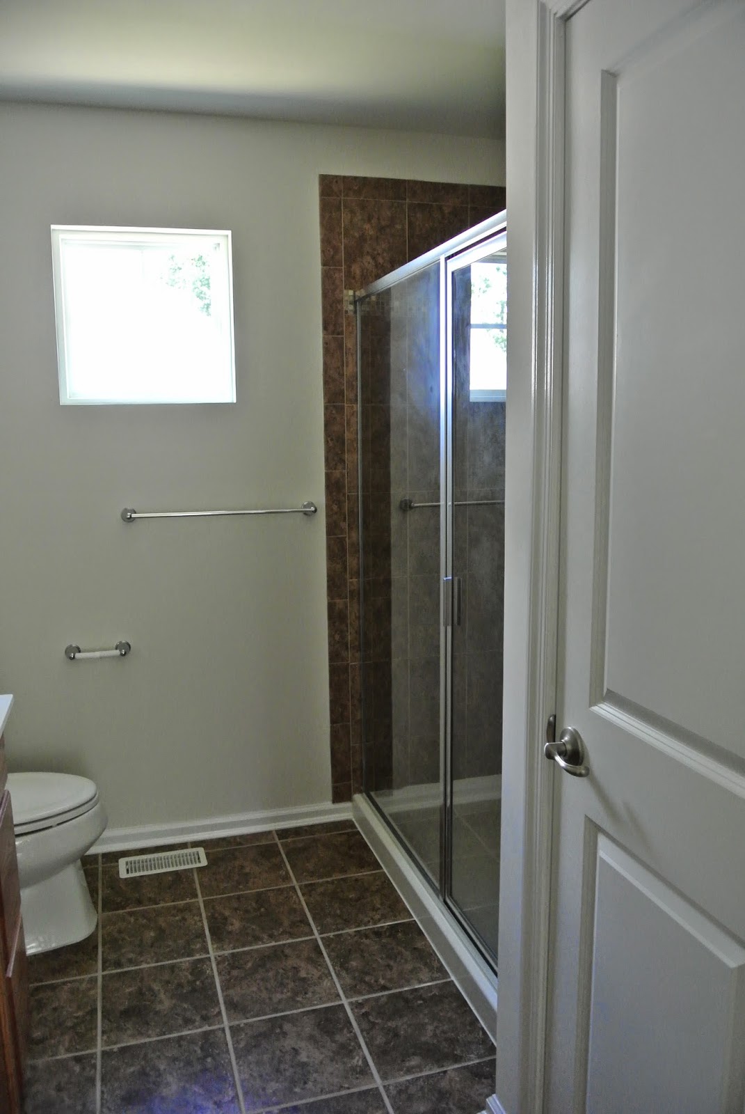 Completed Ryan Homes Florence Model Master Bathroom A picture of the completed master bathroom