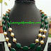 Emeralds and South Sea Pearls Mala